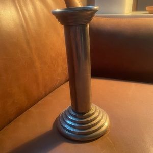Silver metal candlestick holder candle holder